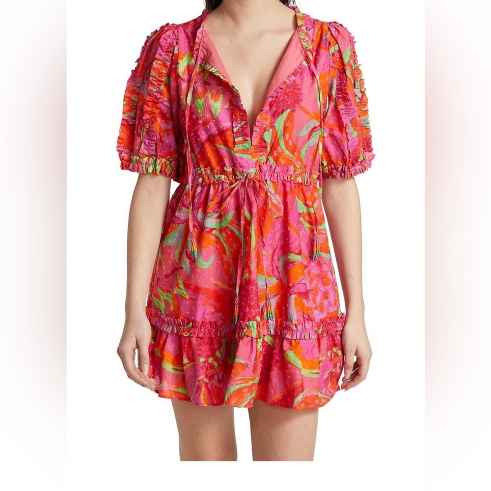 Farm Rio Fruit Brush Poplin Mini Dress- NWT- medium